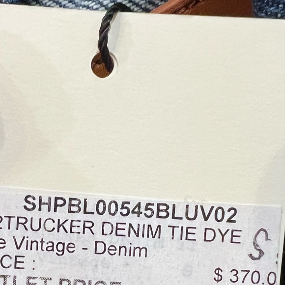Sandro Blue Vintage Trucker Tie-Dye Denim Jacket - Picture 7 of 7